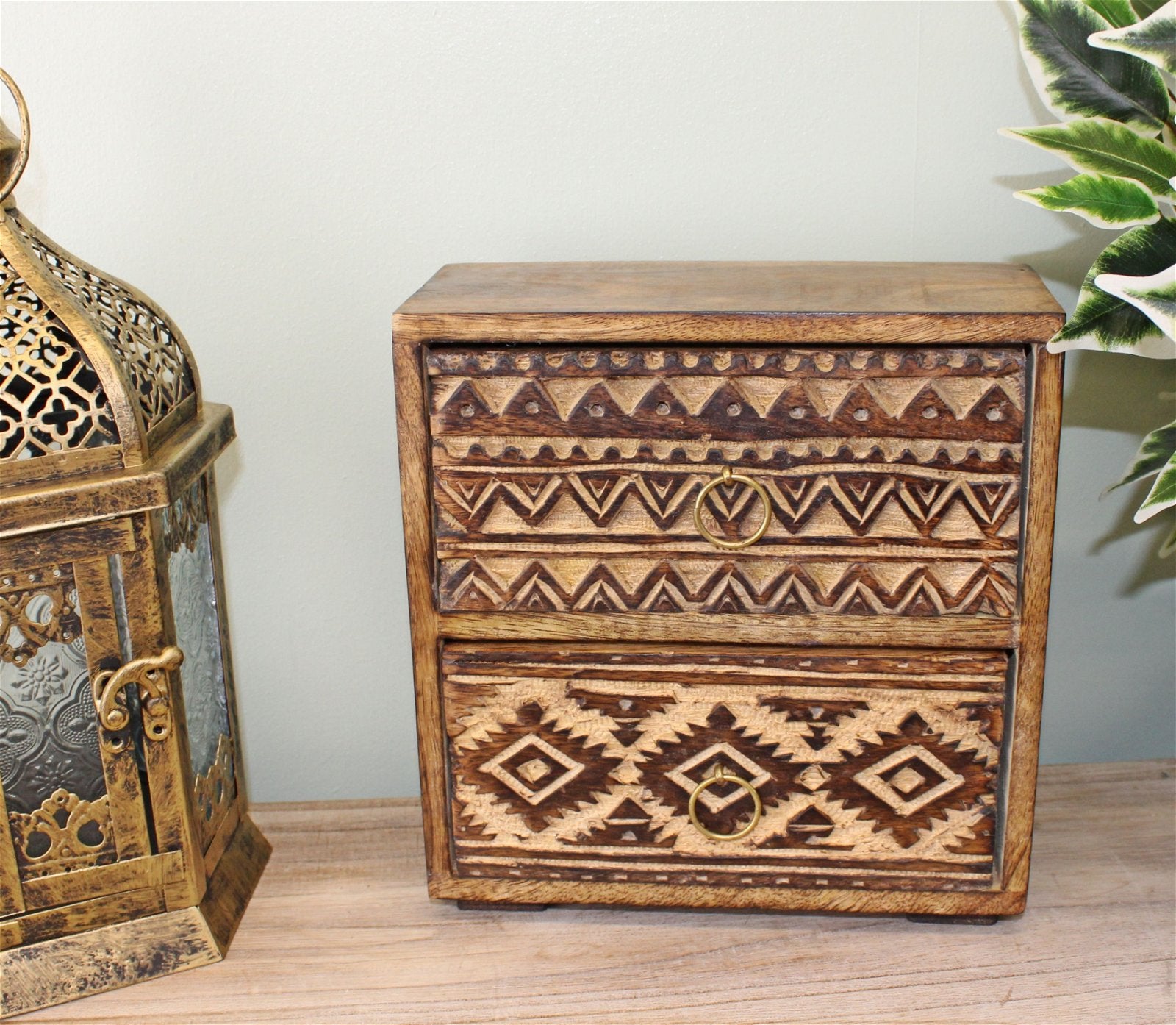 Kasbah 2 Drawer Trinket Unit 21x20cm