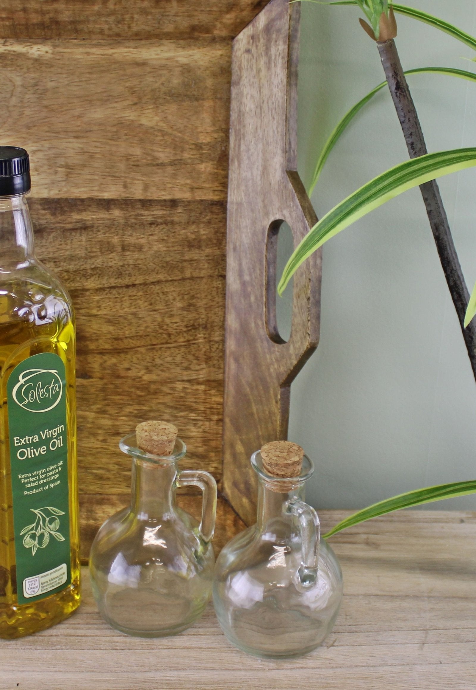 Heart Of The Home Set Of 2 Oil & Vinegar Glass Bottles