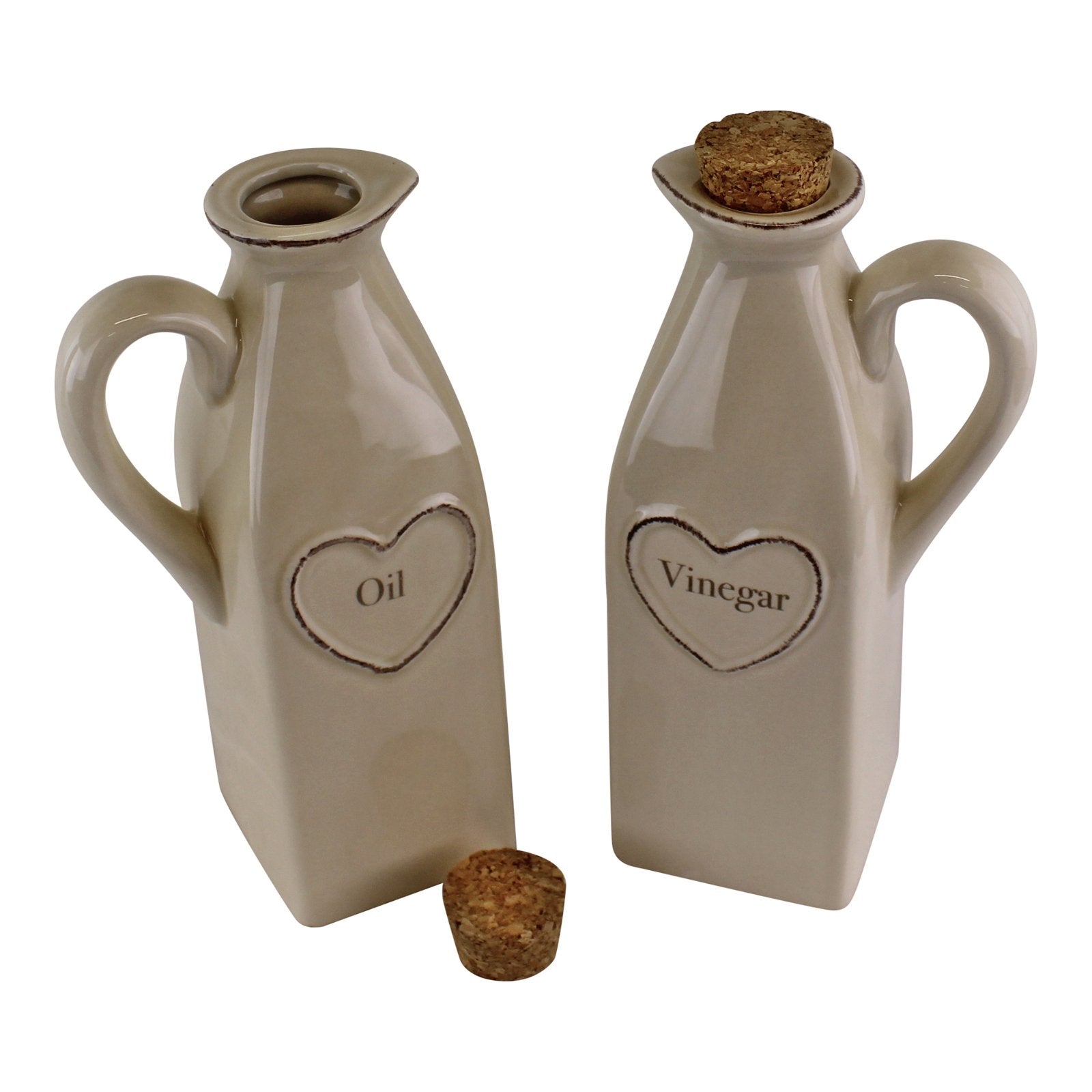 Set Of 2 Heart Range Oil & Vinegar Set