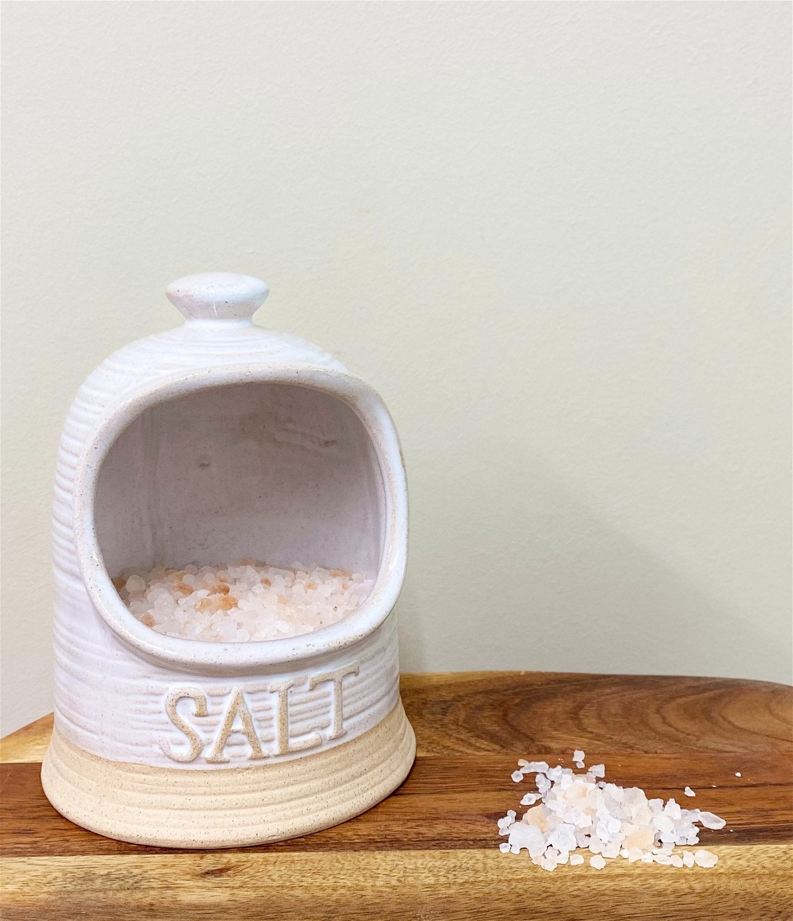 Natural Ceramic Salt Cellar 15cm