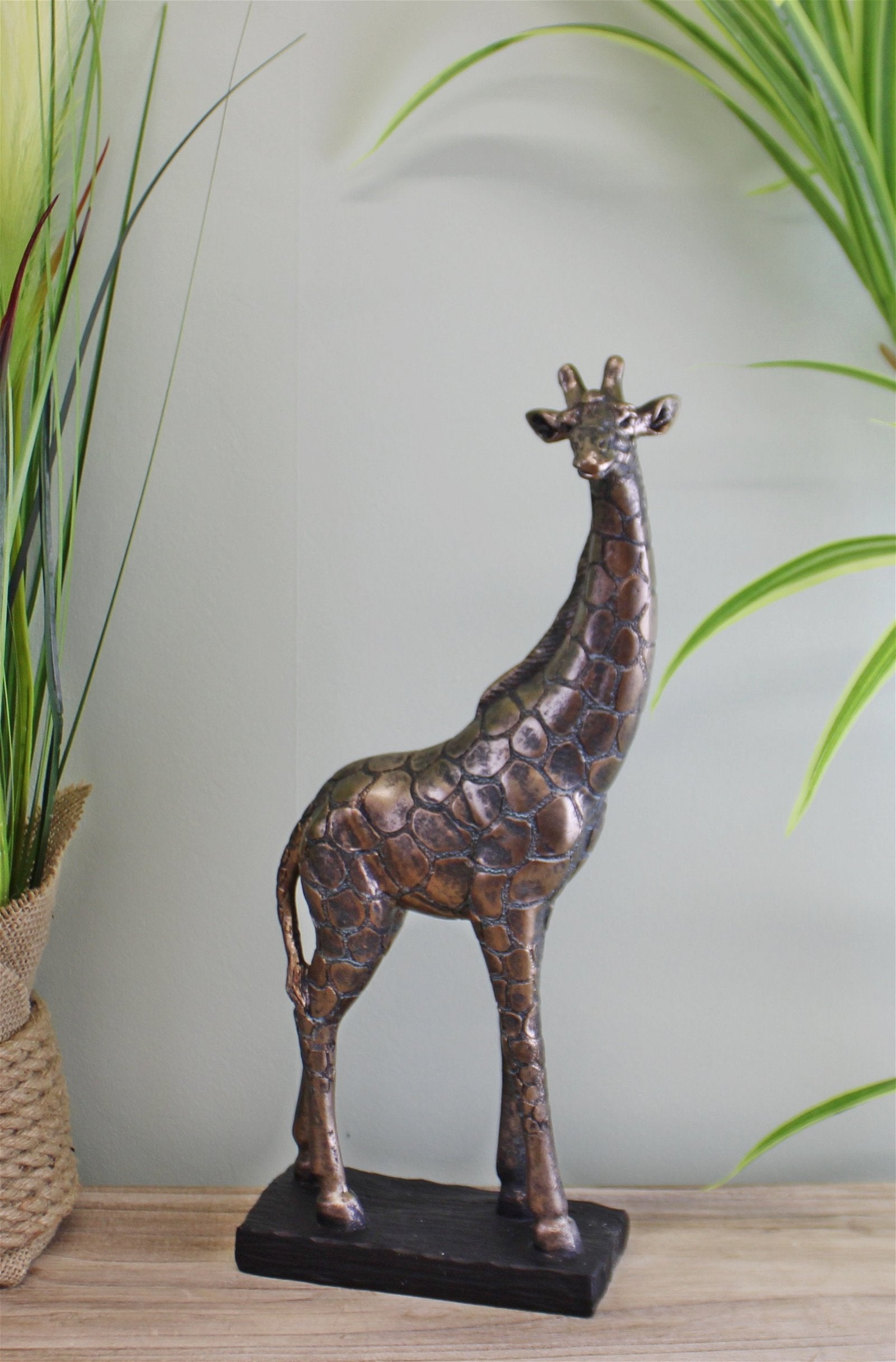 Bronze Resin Giraffe Ornament, 36cm