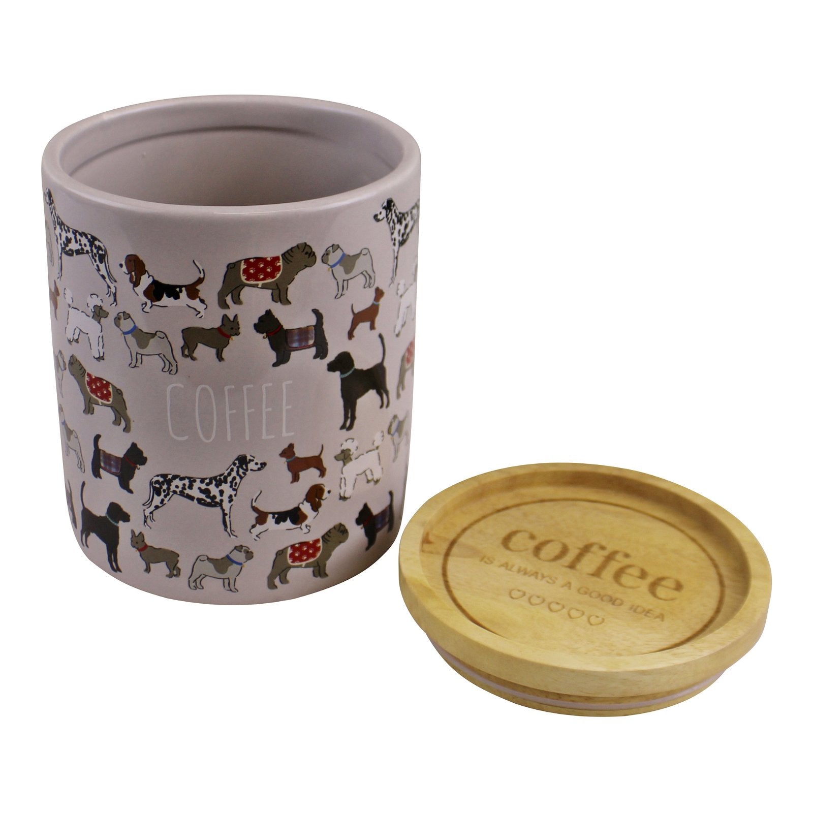 Ceramic Dog Design Tea,Coffee & Sugar Canisters