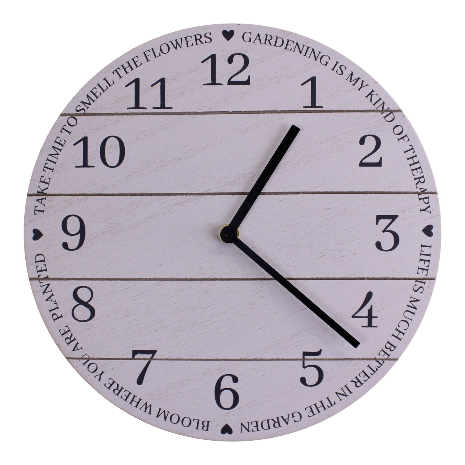 Potting Shed Clock in Rustic White