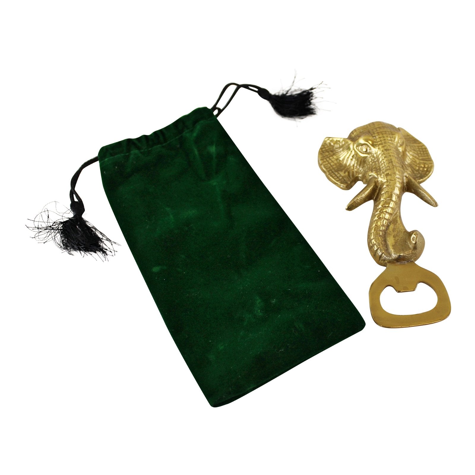 Gold Metal Elephant Head Bottle Opener