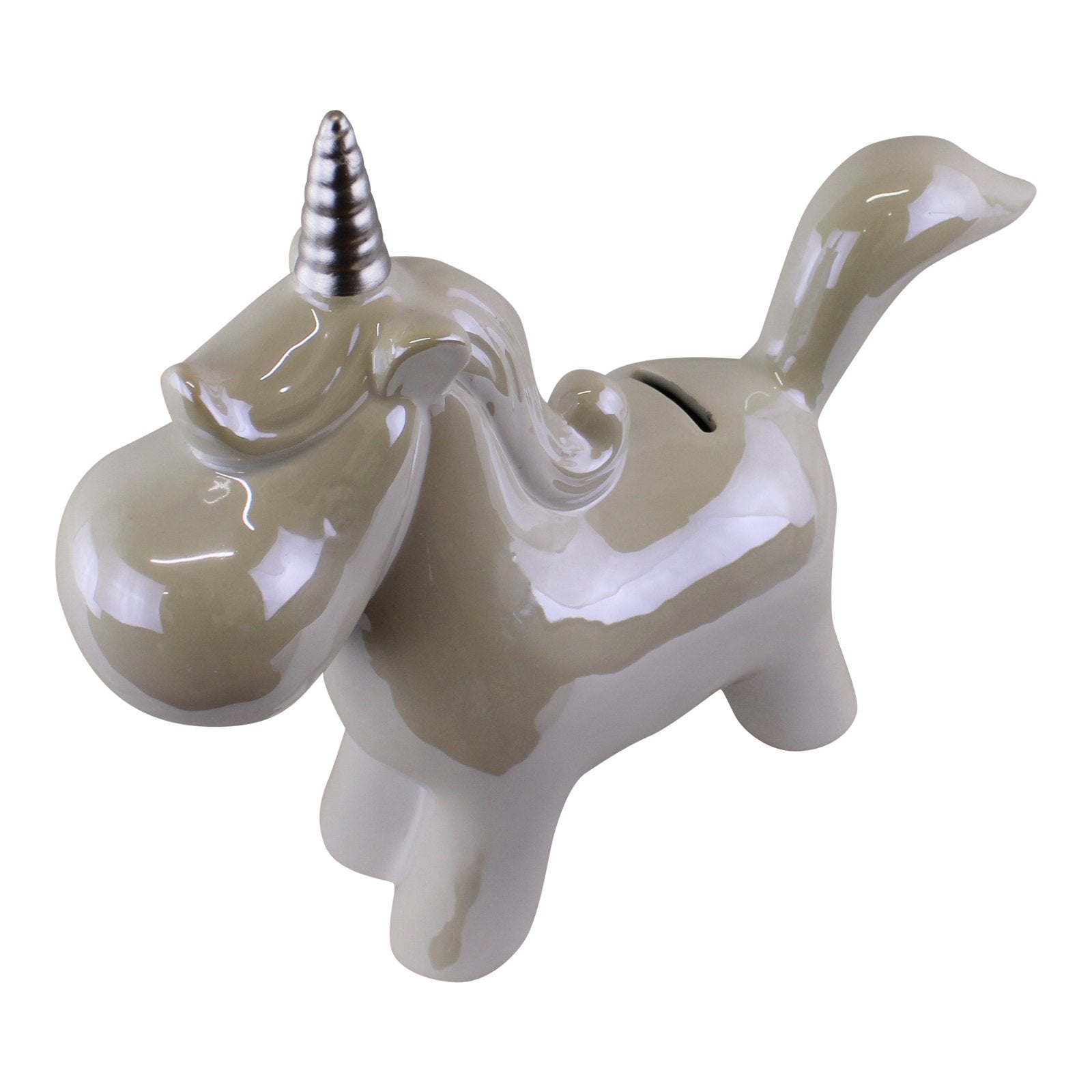 Pearlised Ceramic Unicorn Money Box