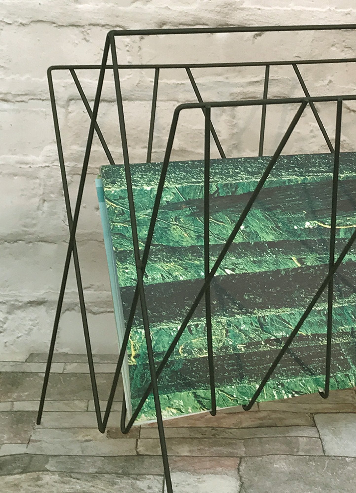 Black Wire Magazine Rack