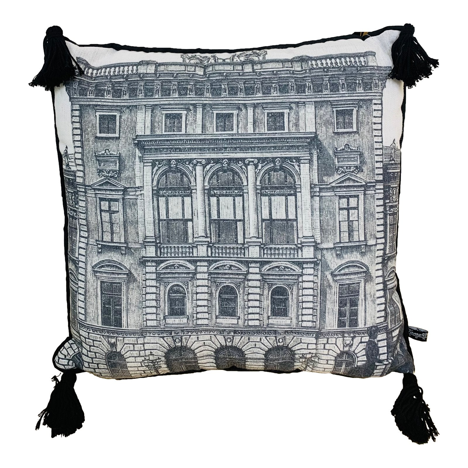 Set of 3 Monochrome Print Square Cushions 40cm