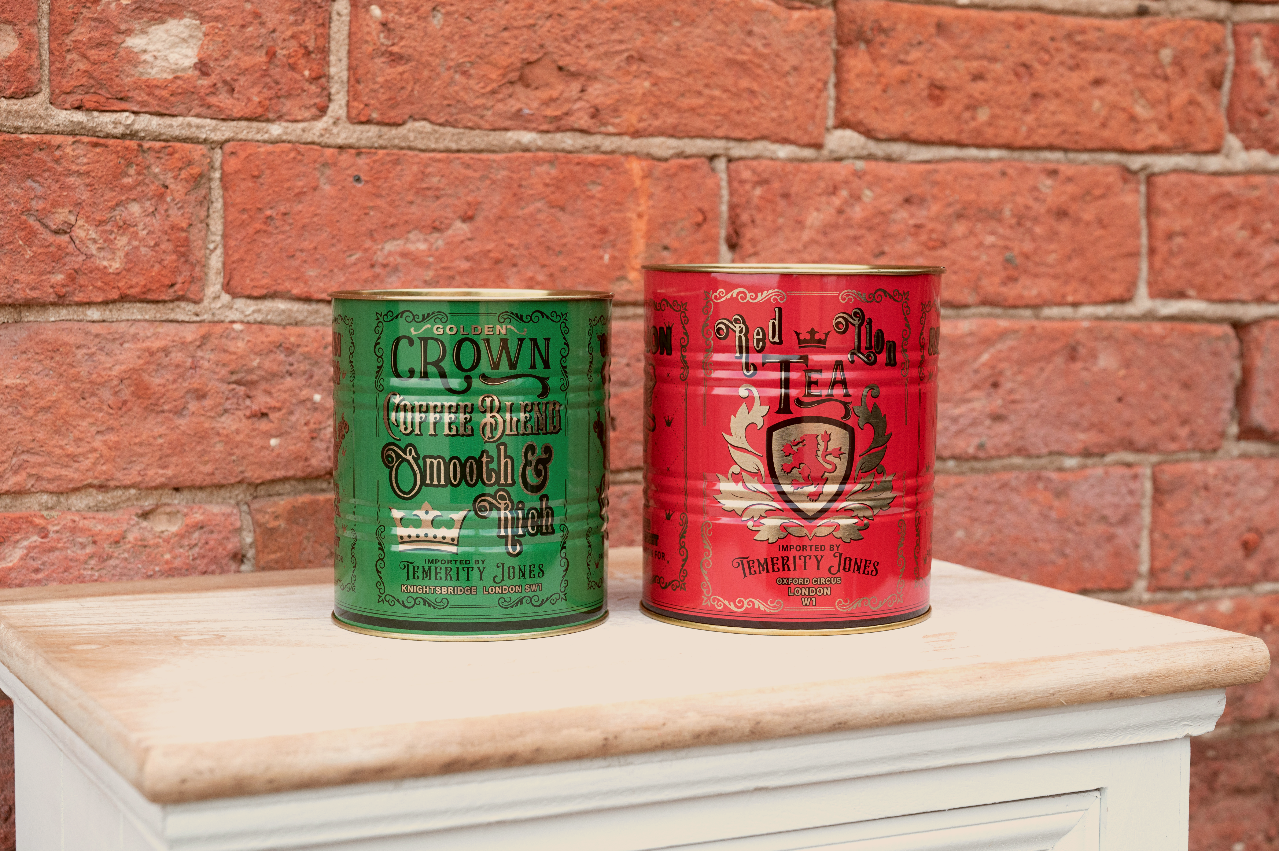 Set of 2 Storage Tins On A Pub Theme