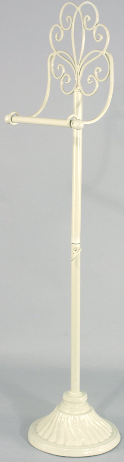 Cream Scroll Standing Toilet Roll Holder