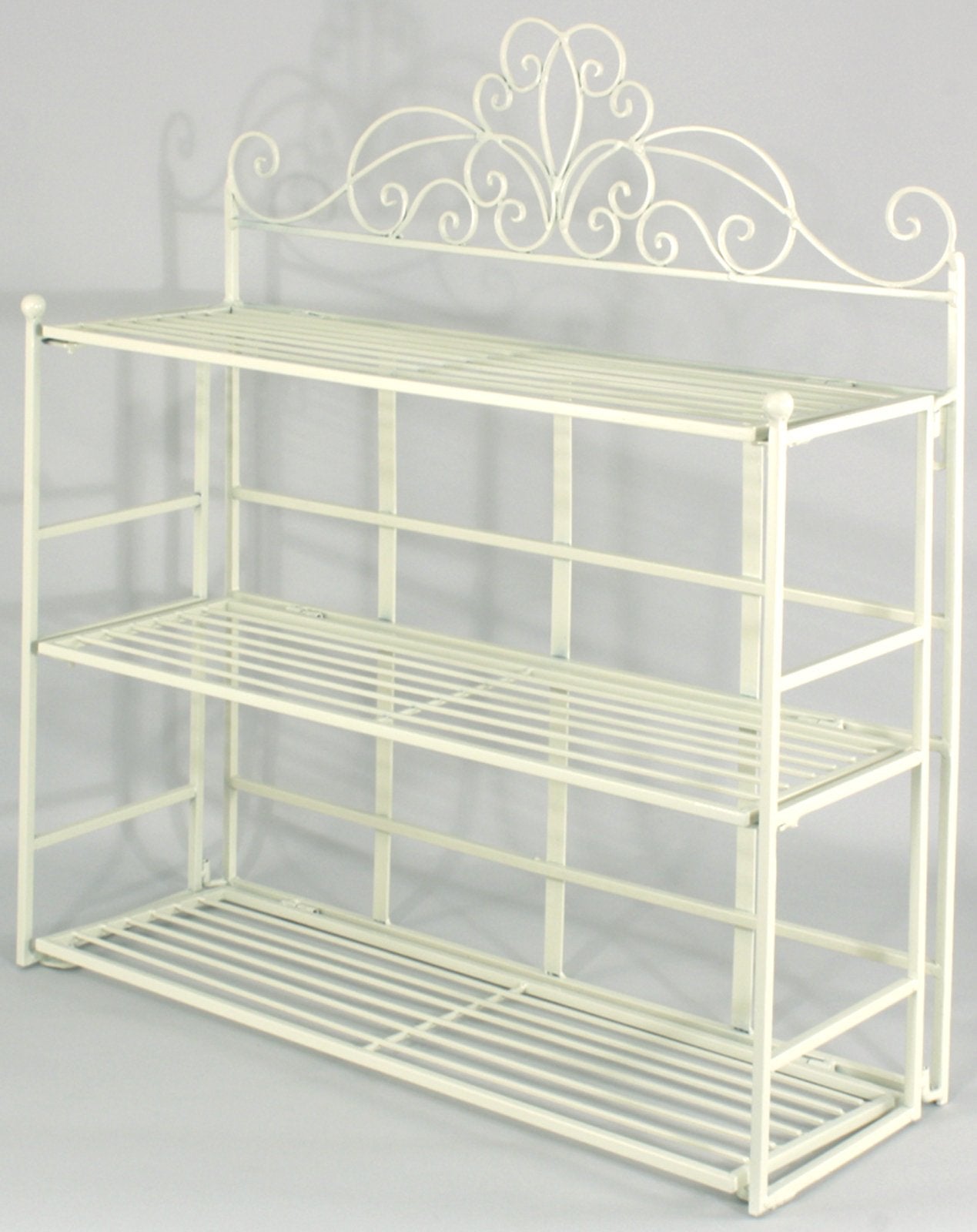 Cream Scroll 3 Tier Wall Hanging Shelf Unit