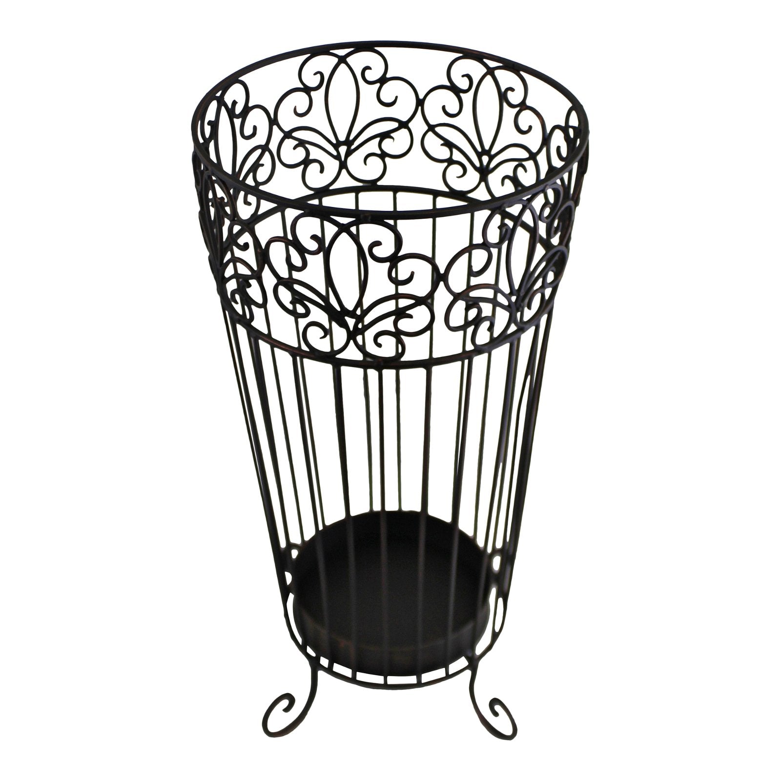 Black and Gold Metal Umbrella Stand
