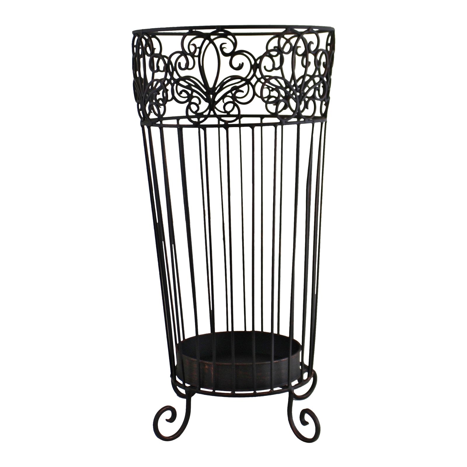 Black and Gold Metal Umbrella Stand