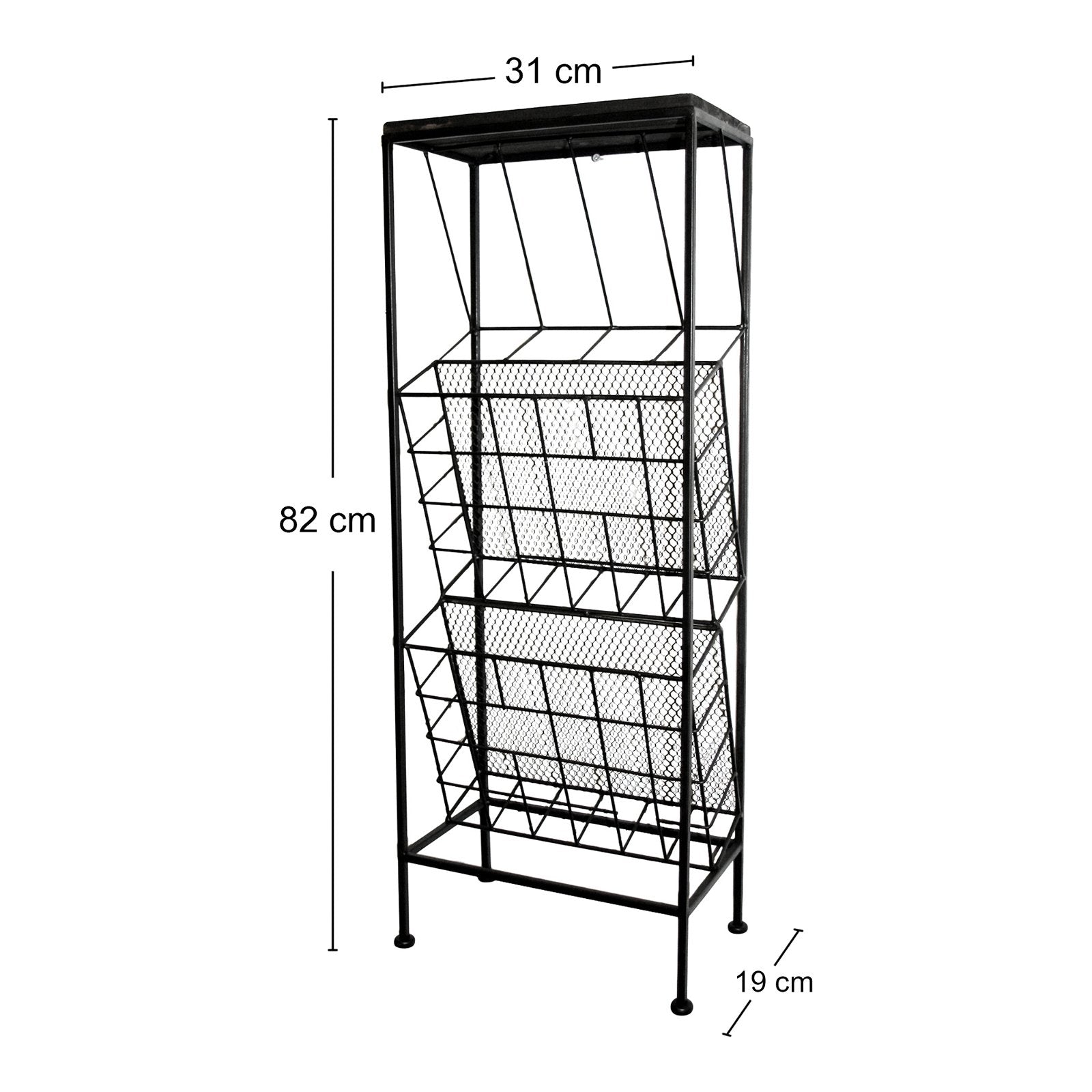Floor Standing 2 Section Magazine Rack
