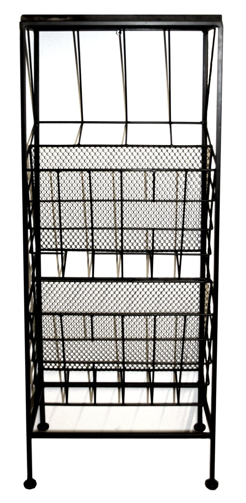 Floor Standing 2 Section Magazine Rack