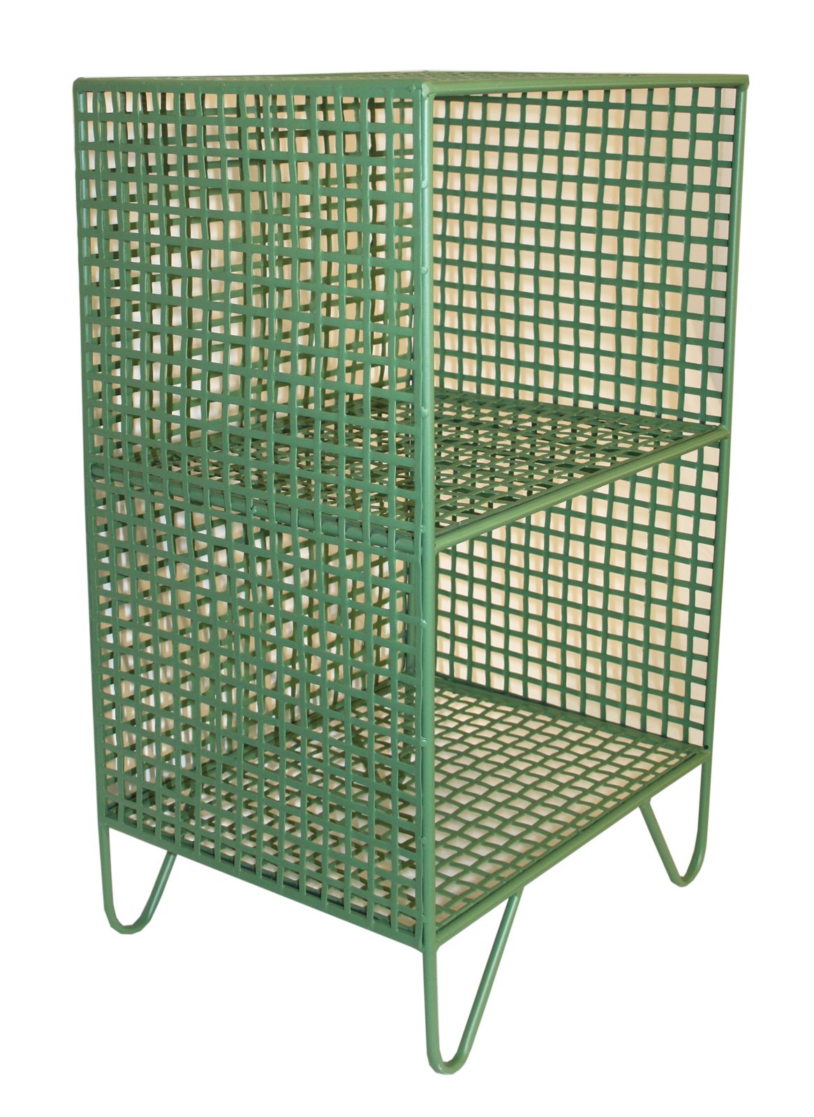 2 Tier Square Side Table Green