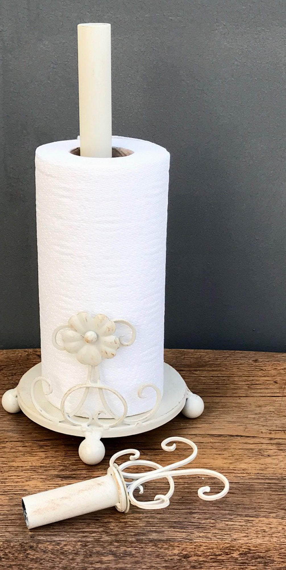Cream Daisy Kitchen Roll Holder