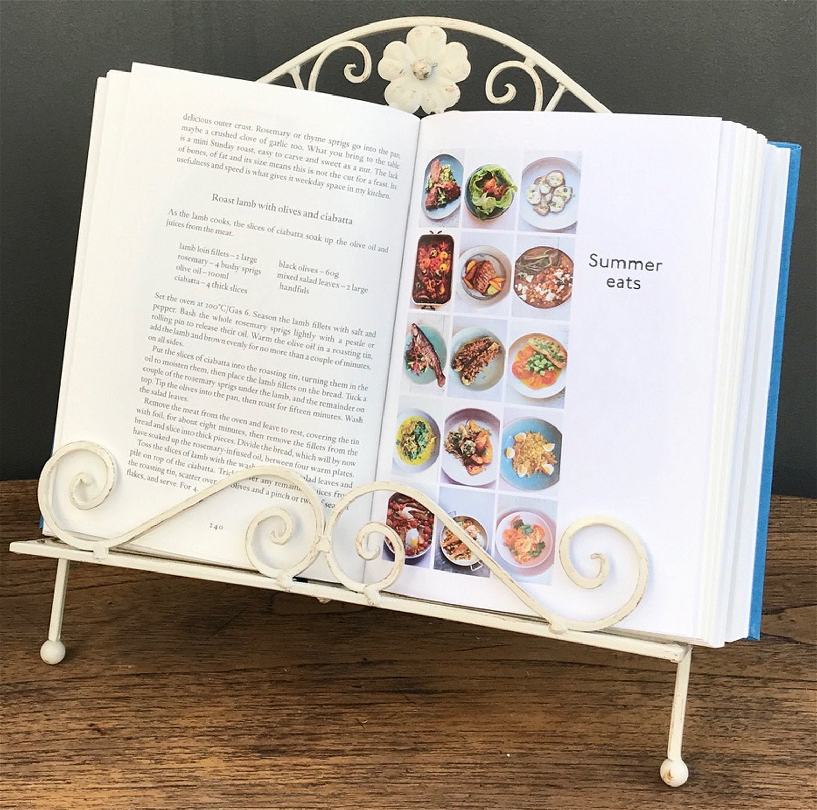 Cream Daisy Cook Book Holder