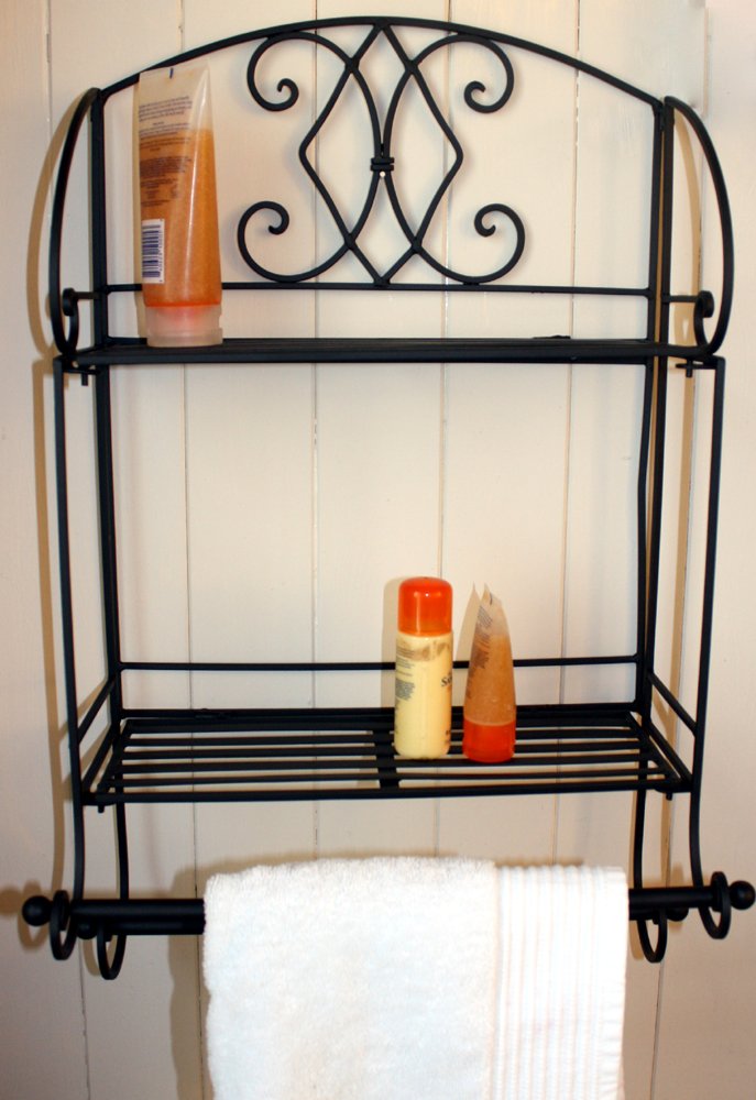 Black Diamond Bathroom Shelf Unit