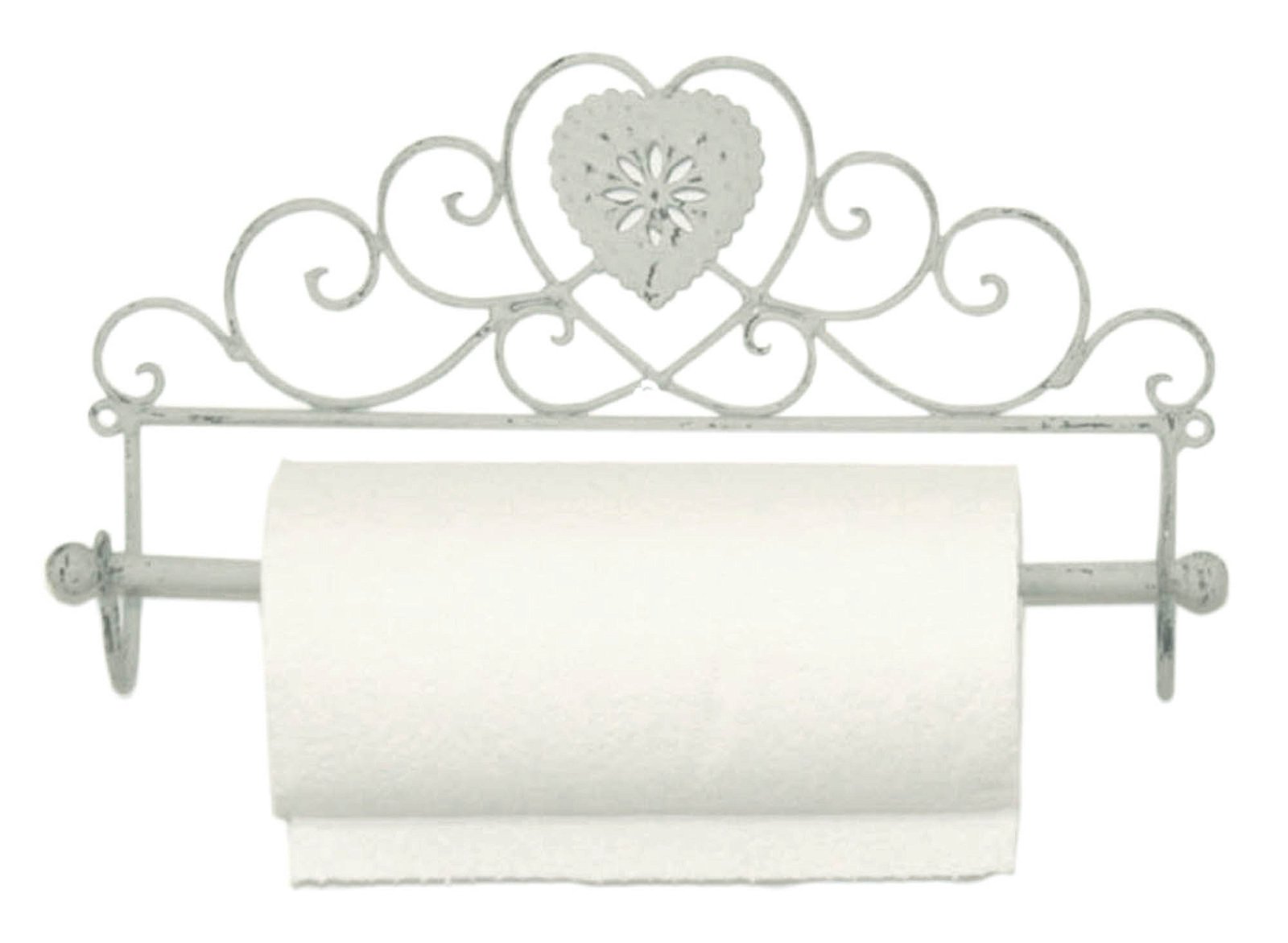 Grey Heart Wall Hanging Kitchen Roll Holder